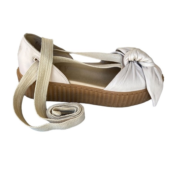 Fenty Puma By Rihanna Women Bow Creeper Sandal Lace Up‎ Leg Sandals Size 7.5 - Picture 1 of 12